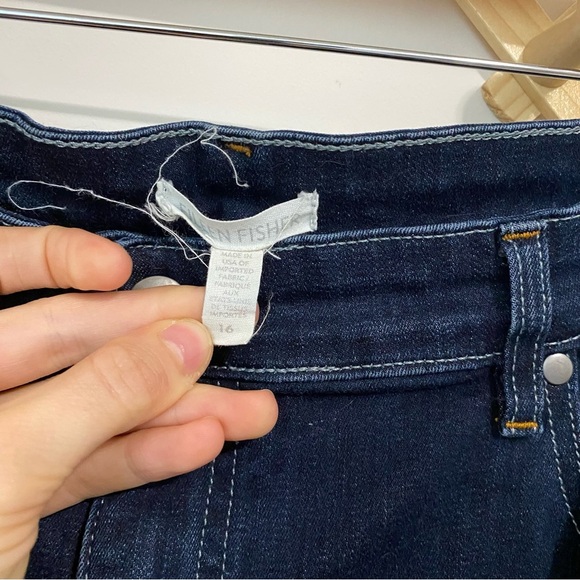 Eileen Fisher Dark Wash Straight Leg Jeans size 16 - Picture 7 of 10